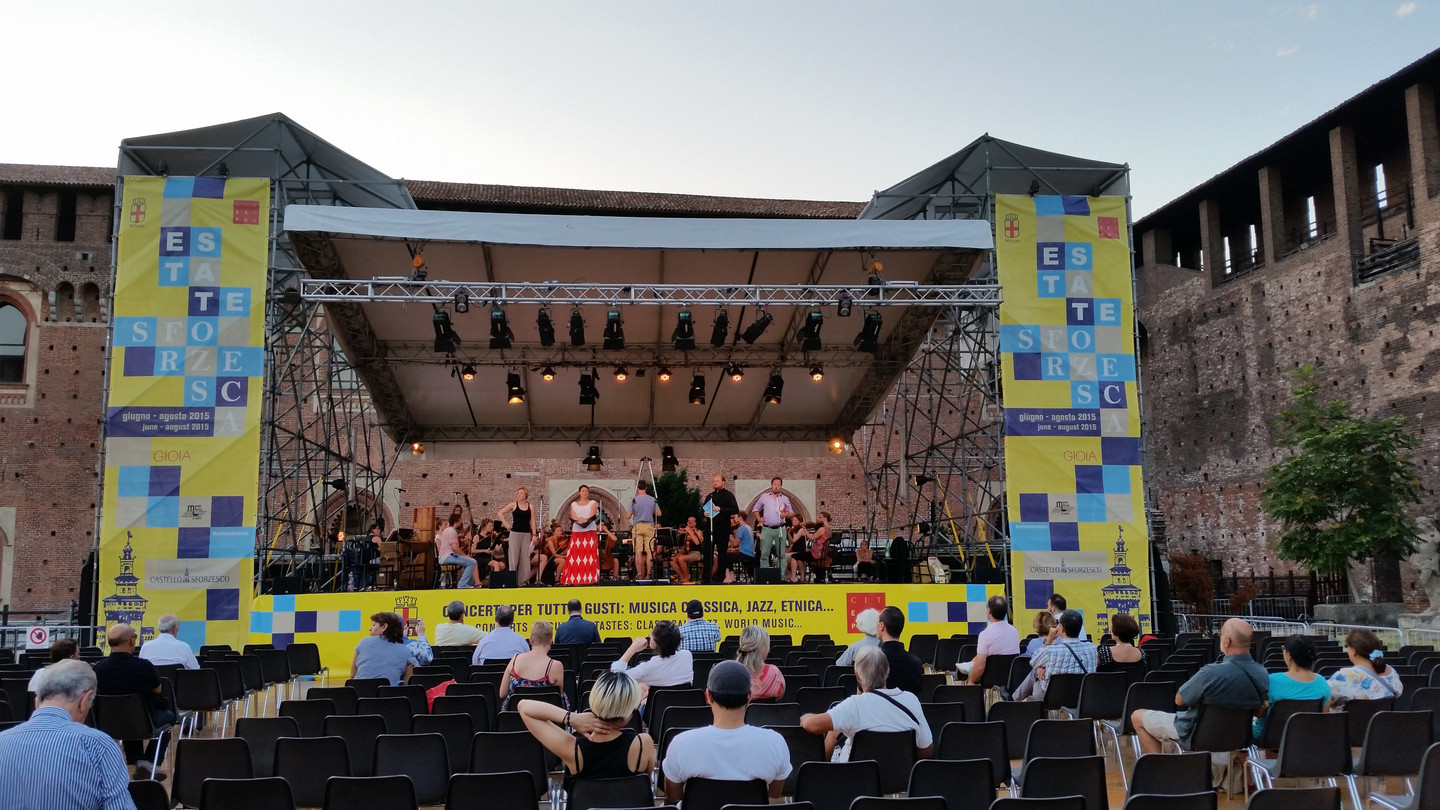 4. August 2015: Konzert im Hof des Castello Sforzesco, Mailand
